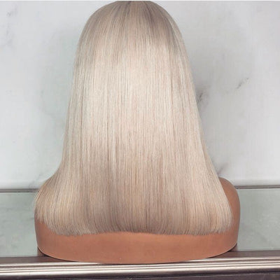 Peluca Gris Plata Cabello Largo Medio con Hebilla Ajustable - Fibra Sintética Premium - Image 3
