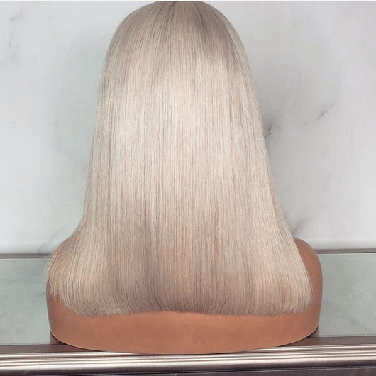 Peluca Gris Plata Cabello Largo Medio con Hebilla Ajustable - Fibra Sintética Premium - Image 3
