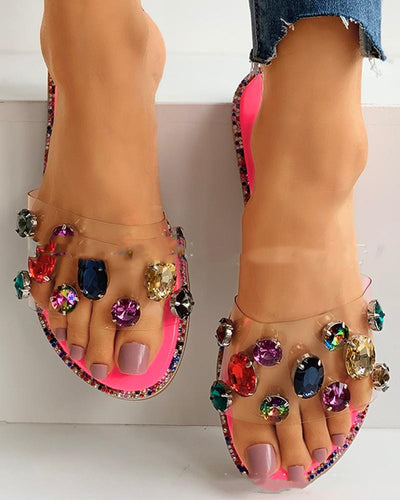 Sandalias Transparentes de Tacón Bajo Talla Grande - Image 10