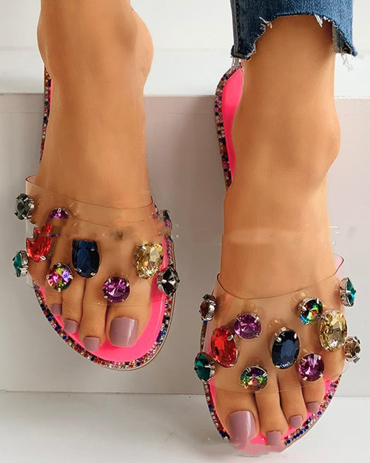 Sandalias Transparentes de Tacón Bajo Talla Grande - Image 10