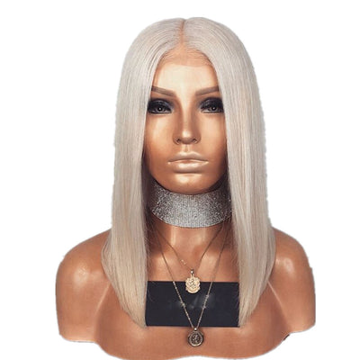 Peluca Gris Plata Cabello Largo Medio con Hebilla Ajustable - Fibra Sintética Premium - Image 7