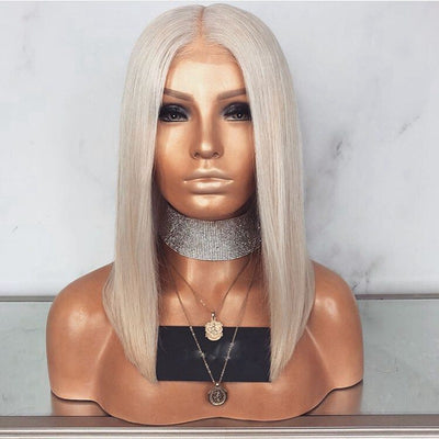 Peluca Gris Plata Cabello Largo Medio con Hebilla Ajustable - Fibra Sintética Premium - Image 9