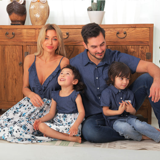 Conjunto Familiar de Mezclilla a Juego: Ropa para Padres e Hijos - Image 9
