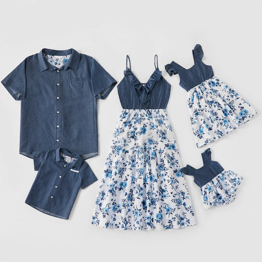Conjunto Familiar de Mezclilla a Juego: Ropa para Padres e Hijos - Image 11
