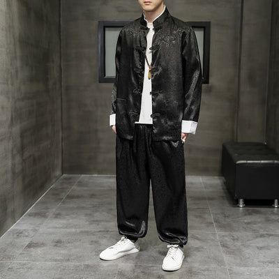 Traje Túnica Chino Retro Slim Hanfu - Image 7
