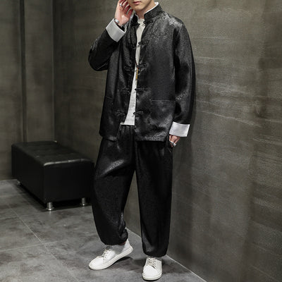 Traje Túnica Chino Retro Slim Hanfu - Image 11