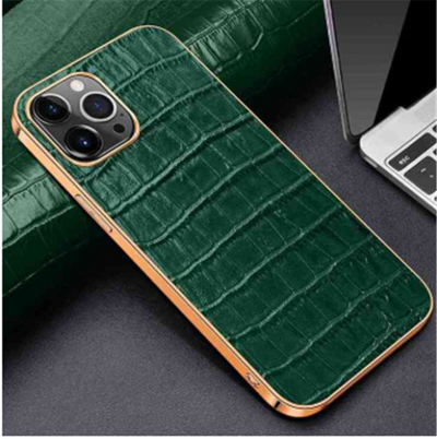 Funda Protectora de Cuero para Apple con Acabado Electrochapado - Image 4