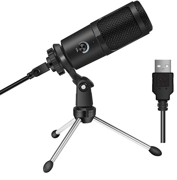 Micrófono de Grabación en Vivo Compatible con Apple + Trípode de Escritorio