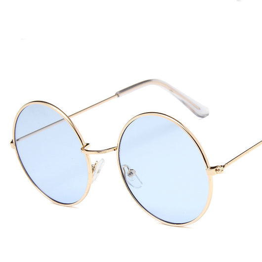 Gafas de Sol Retro Redondas para Mujer con Efecto Espejo Rosa - Image 6