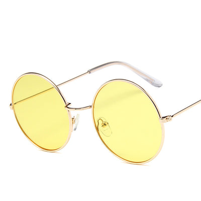 Gafas de Sol Retro Redondas para Mujer con Efecto Espejo Rosa - Image 5