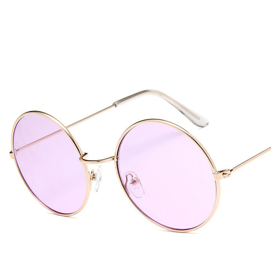 Gafas de Sol Retro Redondas para Mujer con Efecto Espejo Rosa
