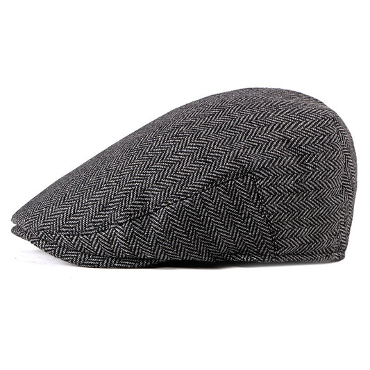 Boina Hombre Moda Coreana a Rayas Minimalista - Image 2