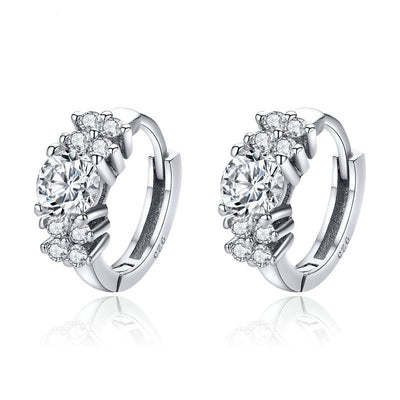 Aretes de Plata Esterlina con Circón en Tres Colores - Image 10