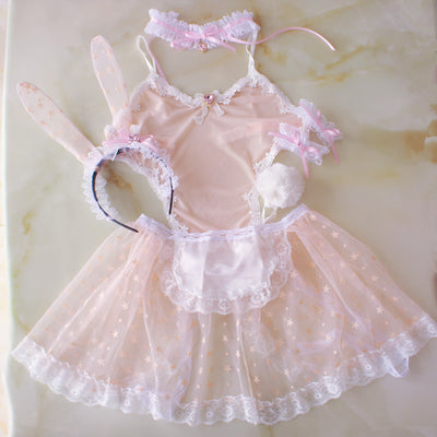 Pijama Enterizo Bunny Girl con Encaje