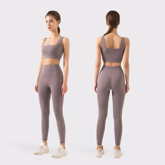 Conjunto Deportivo para Mujer Running Yoga Gym Diseño Melocotón