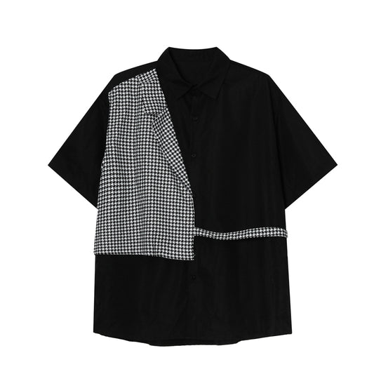 Camisa Casual Hombre con Diseño Falso Dos Piezas y Costuras Premium - Image 2