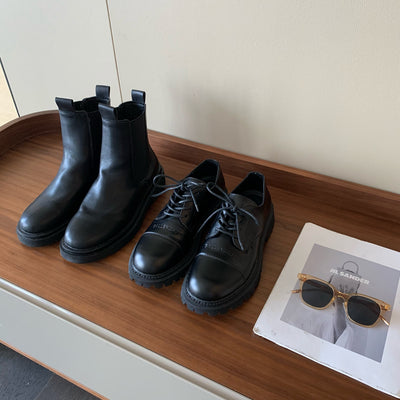 Botas Martin de Cuero para Hombre con Suela Gruesa - Estilo Urbano y Elevador - Image 10