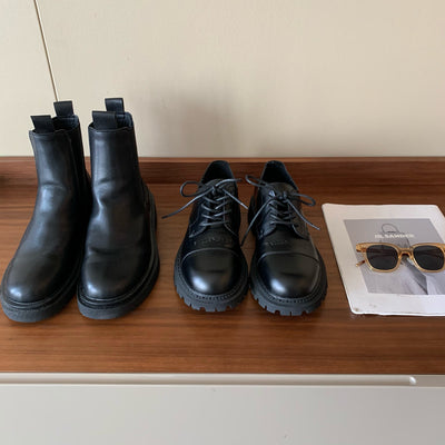 Botas Martin de Cuero para Hombre con Suela Gruesa - Estilo Urbano y Elevador - Image 2