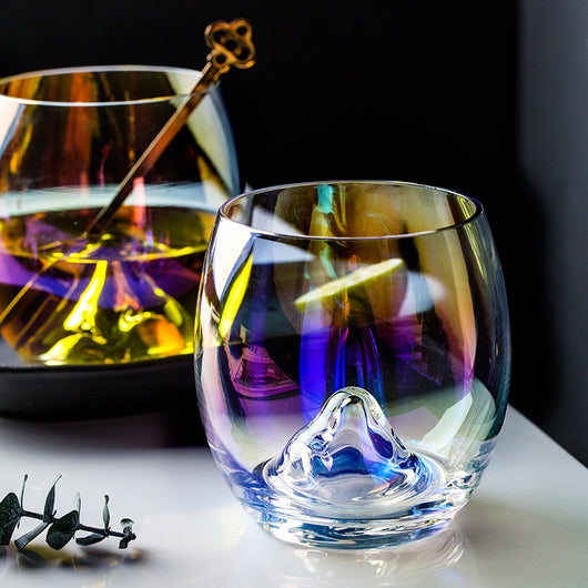 Vaso de Agua Arcoíris de Vidrio Nórdico Colorido para Toda la Familia