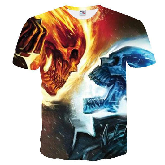 Playera Juvenil sin Cuello con Efecto 3D - Manga Corta Casual