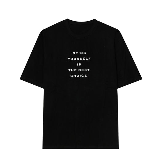 Playera Estampada Coreana de Letras 3D - Diseño Minimalista de Alta Calidad
