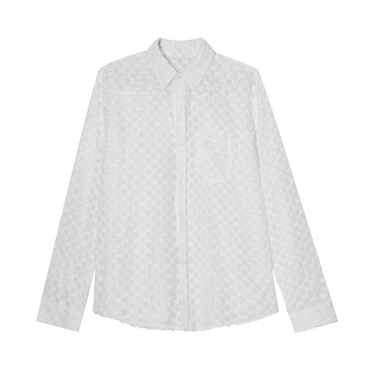 Camisa de Manga Larga Coreana Premium con Diseño Calado - Protección Solar para Hombre - Image 7