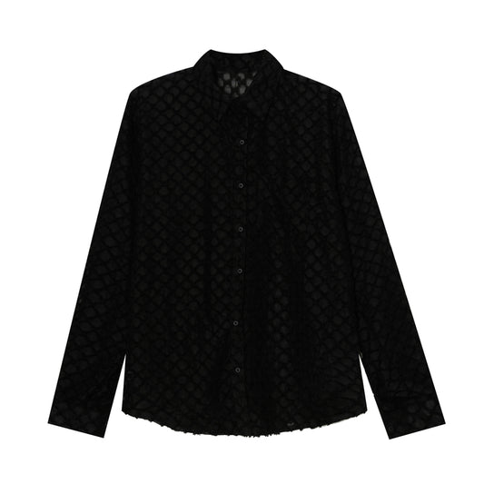 Camisa de Manga Larga Coreana Premium con Diseño Calado - Protección Solar para Hombre - Image 2