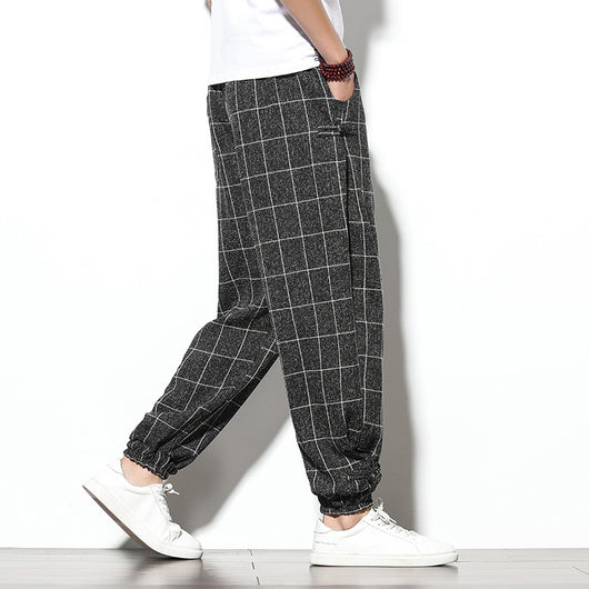 Pantalones Casuales Sueltos Estilo Asiático Corte Tobillero - Image 11