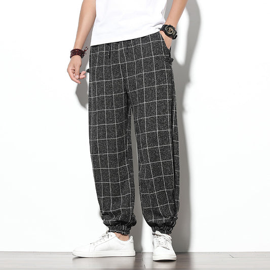 Pantalones Casuales Sueltos Estilo Asiático Corte Tobillero - Image 2