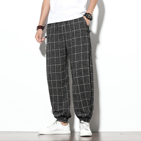 Pantalones Casuales Sueltos Estilo Asiático Corte Tobillero