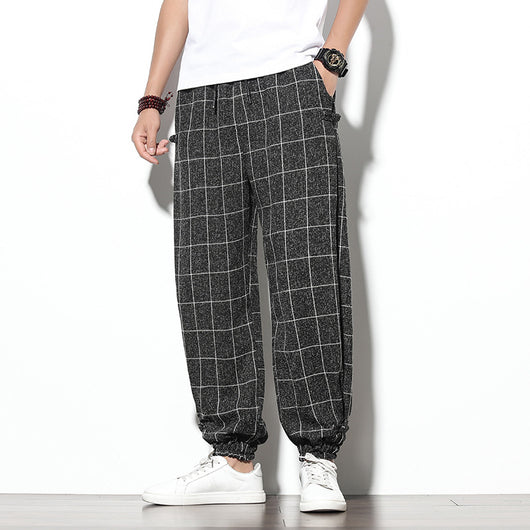 Pantalones Casuales Sueltos Estilo Asiático Corte Tobillero - Image 2