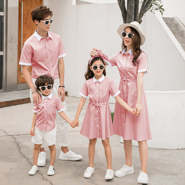 Conjunto de Blusas a Rayas para Mamá e Hijo - Ropa Coordinada Familiar