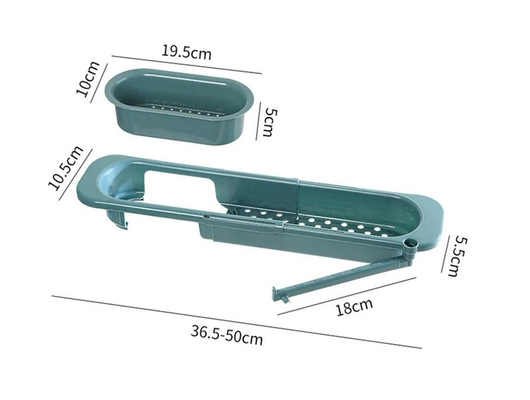 Organizador Telescópico para Fregadero - Estante Ajustable con Soporte para Jabón y Esponja - Image 13