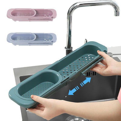 Organizador Telescópico para Fregadero - Estante Ajustable con Soporte para Jabón y Esponja - Image 9