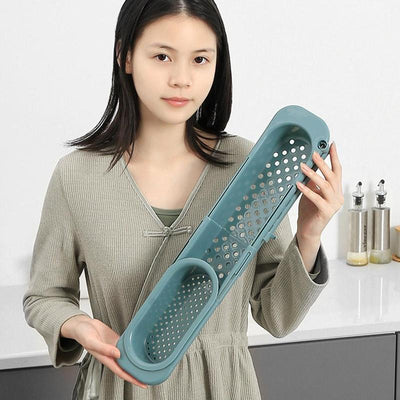 Organizador Telescópico para Fregadero - Estante Ajustable con Soporte para Jabón y Esponja - Image 6
