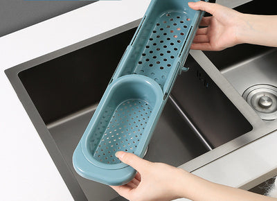 Organizador Telescópico para Fregadero - Estante Ajustable con Soporte para Jabón y Esponja - Image 3