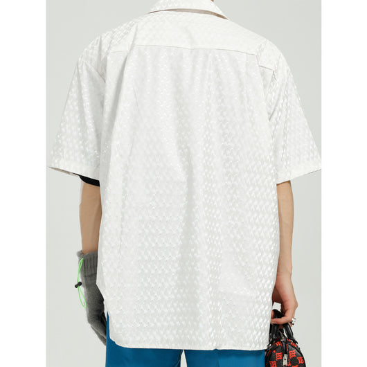 Camisa Suelta de Manga Corta en Color Sólido para Hombre - Image 10