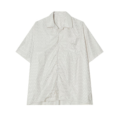 Camisa Suelta de Manga Corta en Color Sólido para Hombre - Image 12