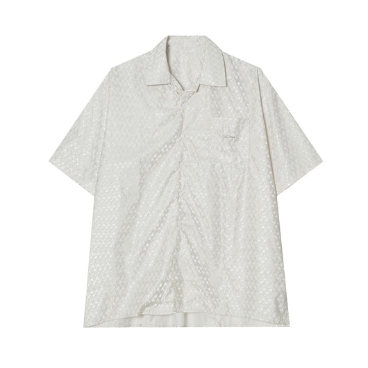 Camisa Suelta de Manga Corta en Color Sólido para Hombre - Image 12