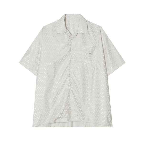 Camisa Suelta de Manga Corta en Color Sólido para Hombre - Image 3