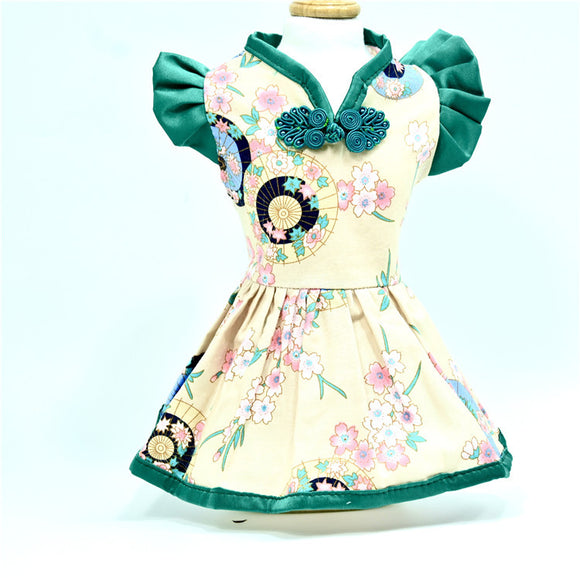 Vestido Princesa Chino Retro para Perros - Estilo Verano Elegante