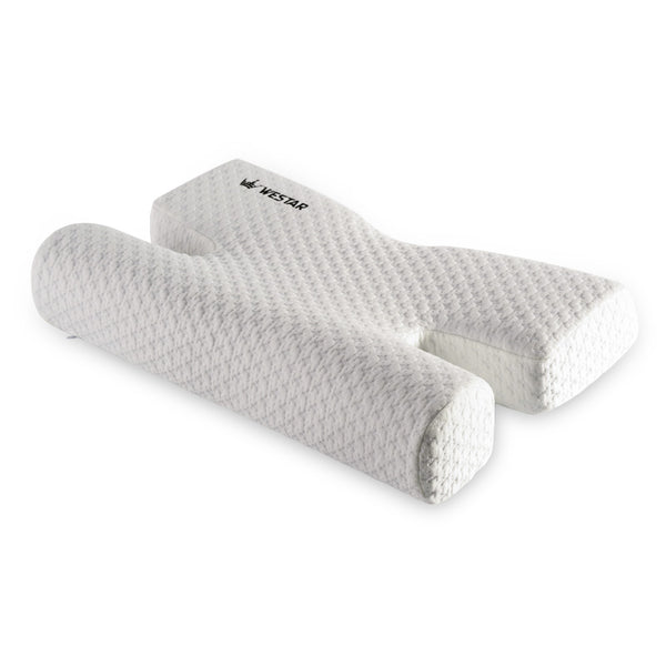 Almohada Cervical de Espuma Viscoelástica para Dormir de Lado sin Presión en el Rostro