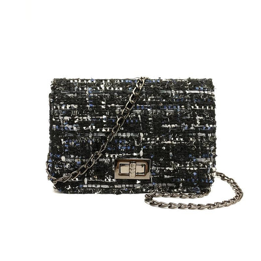 Bolso Mensajero Cuadrado Mini de Lana Coreano Ulzzang con Cadena para Mujer - Image 6