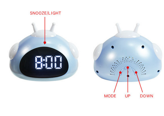 Reloj Despertador Infantil con Luz Nocturna y Diseño de Mascota - Image 12