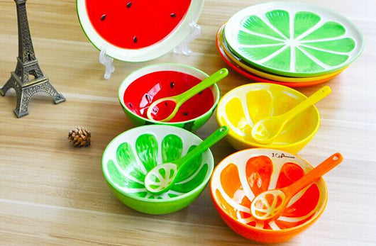 Tazón de Cerámica Frutas - Diseño Sandía, Naranja y Limón - Image 6