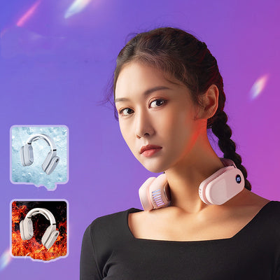Ventilador Portátil USB para Cuello con Masaje y Calefacción