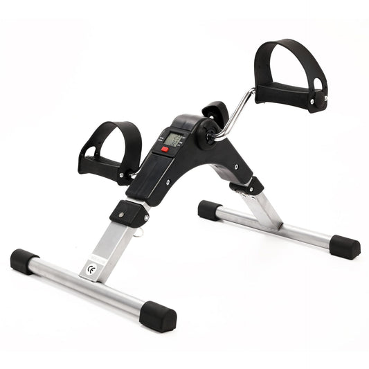 Bicicleta Estática Plegable con Pedales y Pantalla LCD - Stepper de Ejercicio para Casa