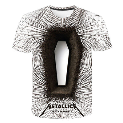 Camiseta Estampada Heavy Metal Cuello Redondo Manga Corta - Image 10