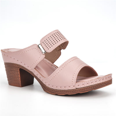 Sandalias Cómodas de Tacón Grueso para Mujer - Estilo Europeo Talla Grande - Image 3