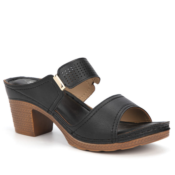 Sandalias Cómodas de Tacón Grueso para Mujer - Estilo Europeo Talla Grande